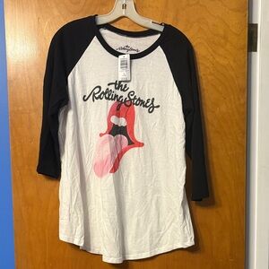 NWT Torrid Black and White Rolling Stones Tee